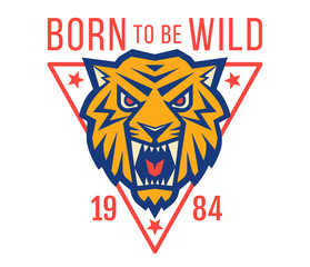 Sport logo with head od a tiger