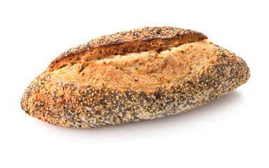 loaf of bread isolated on white background