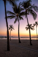 Obraz na płótnie Canvas sunset at beach Hawaii