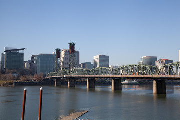 Naklejka premium city water front 