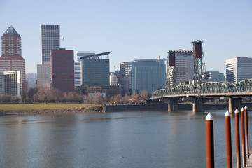 Naklejka premium city water front 