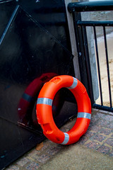 Lifebuoy ring at river thames