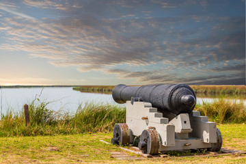 Remnants of Fort Frederica which the British used to defend against the Spanish in Pre-Colonial United States