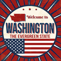 Welcome to Washington vintage grunge poster