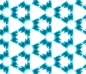 Blue Geometric Watercolor. Seamless Pattern.Surface Ornament.