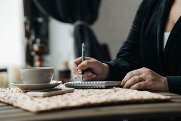 Concept image of business and diary. 