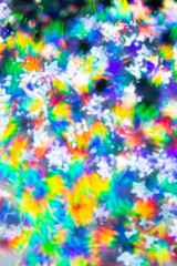 Abstract Shiny Foil Glitter Holographic Stars Hearts Shapes Pretty Background