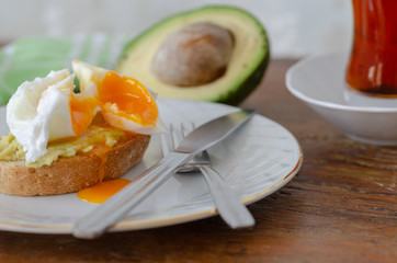 Avocado Sandwich with Pushing Egg
