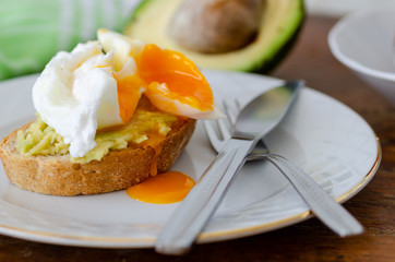 Avocado Sandwich with Pushing Egg