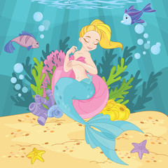 Little Cute Princess Mermaid