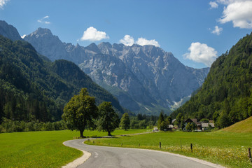 Summer View of The Logar Valley in Kamnik Mountains, Slovenia © Tomtsya