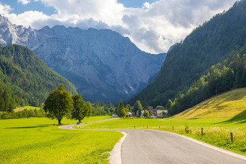 Summer View of The Logar Valley in Kamnik Mountains, Slovenia © Tomtsya