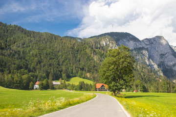 Summer View of The Logar Valley in Kamnik Mountains, Slovenia © Tomtsya