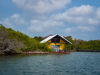 Obraz premium Boating around Spanish Water - Views arund the small caribbean Island of Curacao