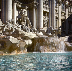 Rome, Italy, detail of the Trevi Fountain