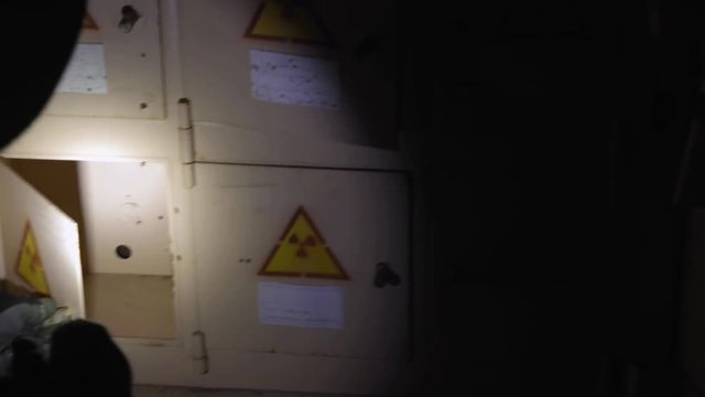 Nuclear waste containers in Chernobyl