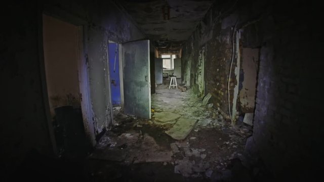 Abandoned corridor in Pripyat Chernobyl Exclusion Zone 2019