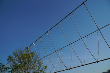Tokyo,Japan-May 5, 2019: A suspension rope bridge in Tokyo