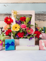 Beautiful flowers and exquisite gifts