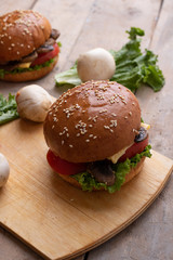 champignon hamburger