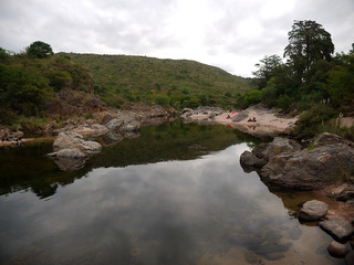 View of the San Antonio river, Cuesta Blanca, Cordoba, Argentina.  