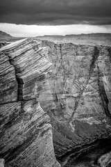 Rocky landscape at Horseshoe Bend in Arizona - travel photography