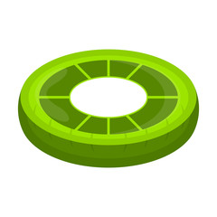 Isolated pool float shaped lemon image - Vector