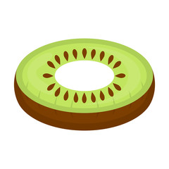Isolated pool float shaped kiwi image- Vector