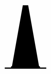 Traffic cone dark silhouette