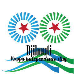 Obraz premium Vector illustration of a Background for Djibouti Independence Day Design. - Vector