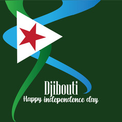 Vector illustration of a Background for Djibouti Independence Day Design. - Vector