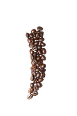 Arabic Number 1 made of Coffee beans