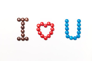 Colorful chocolate beans