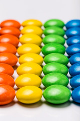 Colorful chocolate beans