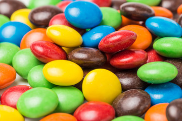 Colorful chocolate beans