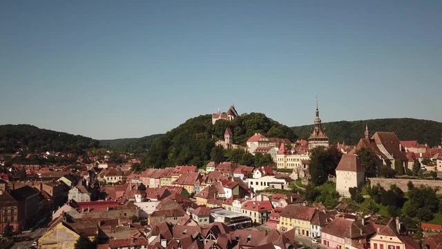 Sighisoara citadel and medieval town world heritage birthplace of Vlad Tepes Dracula in Transylvania Romania