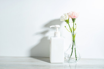 Bathroom shower gel personal care background material