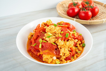 Chinese country dish tomato scrambled eggs
