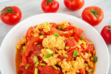 Chinese country dish tomato scrambled eggs