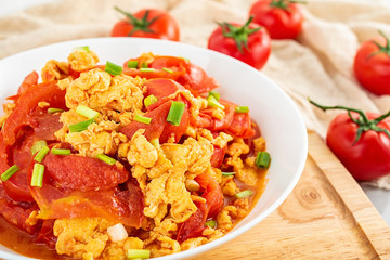 Chinese country dish tomato scrambled eggs