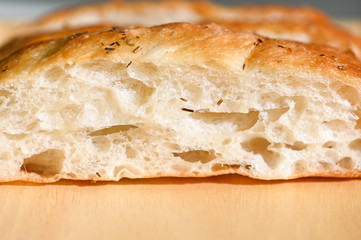 Focaccia bread - close up