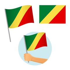 Congo flag in hand