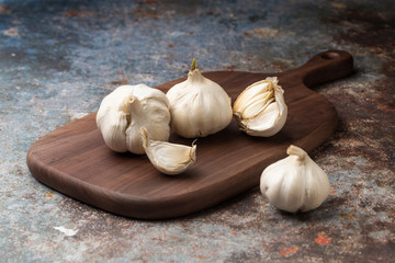 Shoot garlic up close