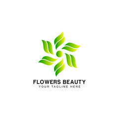 Flowers Logo Design Vector
