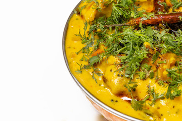 Kadhi Pakoda or pakora, Indian cuisine, selective focus