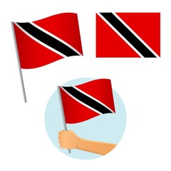 Trinidad and Tobago flag in hand