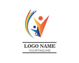 Adoption,community and social care Logo template vector