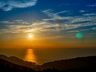 【静岡県伊豆半島】西天城高原から見る夕日【秋】