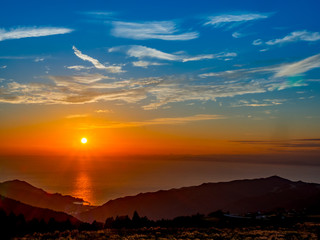 【静岡県伊豆半島】西天城高原からの夕景【秋・牧場】