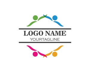 Adoption,community and social care Logo template vector